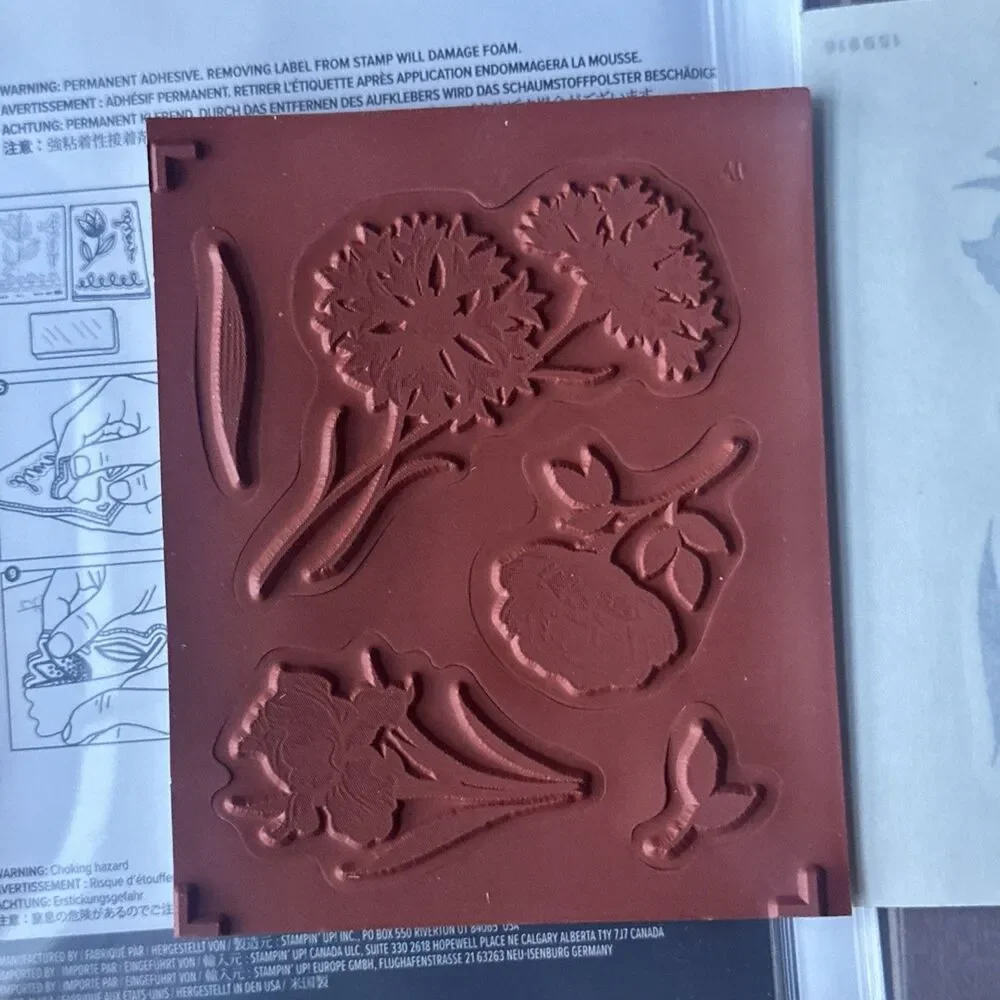 Stampin Up Wonderful World Stamp Set *Brand New* (Retired) iris rose floral
